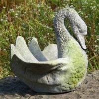 Swans Shell Fiber Stone Resin Indoor/Outdoor Garden Statue/Sculpture
