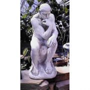 Thinker By Rodin - Large 22in. - Fiberglass - Outdoor Statue