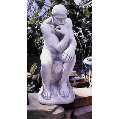 Thinker By Rodin - Large 22in. - Fiberglass - Outdoor Statue -  - F69419