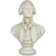 Thomas Jefferson Bust 29in. By Houdon Fiberglass Outdoor Statue