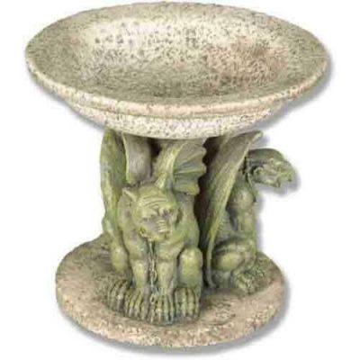 Three Gargoyle Urn Small 4in. - Fiber Stone Resin - Outdoor Statue -  - FSP2837S