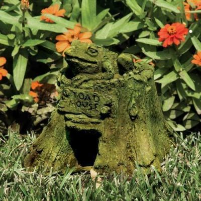 Toad House 7in. - Fiber Stone Resin - Indoor/Outdoor Statue/Sculpture -  - FS8172