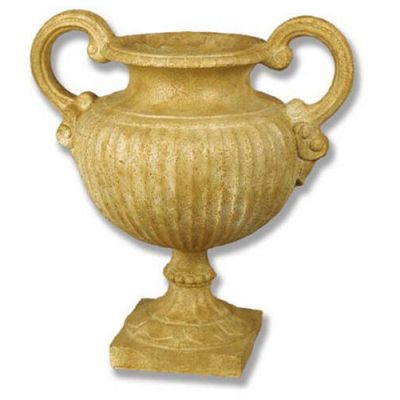 Trofeo Urn Small 21in. Fiber Stone Resin Indoor/Outdoor Garden Statue -  - FS7786