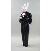 Tuxedo Rabbit 76in. - Fiberglass Resin - Indoor/Outdoor Garden Statue