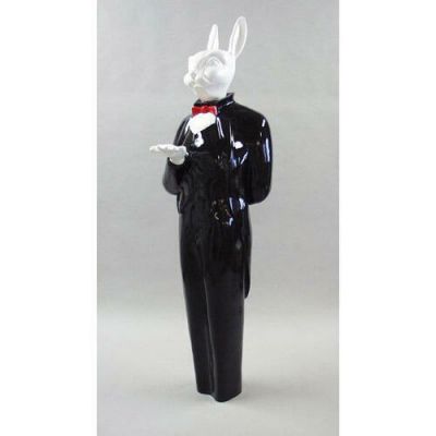 Tuxedo Rabbit 76in. - Fiberglass Resin - Indoor/Outdoor Garden Statue -  - F6663