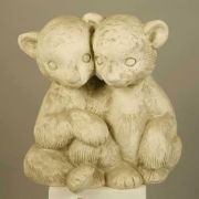 Twin Bear Cubs 14in. (Cp - Fiberglass - Indoor/Outdoor Statue