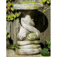 Twisted Dolphin Seat 19in. Fiber Stone Resin Indoor/Outdoor Statue