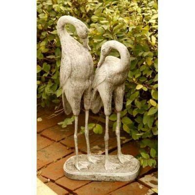 Two Storks 27in. - Fiber Stone Resin - Indoor/Outdoor Garden Statue -  - FS8072