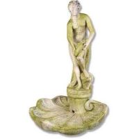 Venus Bath Fountain On Seashell 50in. Fiber Stone Resin Outdoor Statue