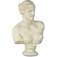 Venus De Milo Bust Medium 21in. - Carrara Marble Indoor Statue
