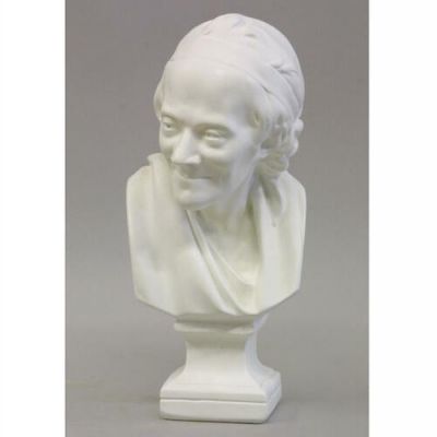 Voltaire Bust Small 11in. High - Fiberglass - Outdoor Statue -  - F129