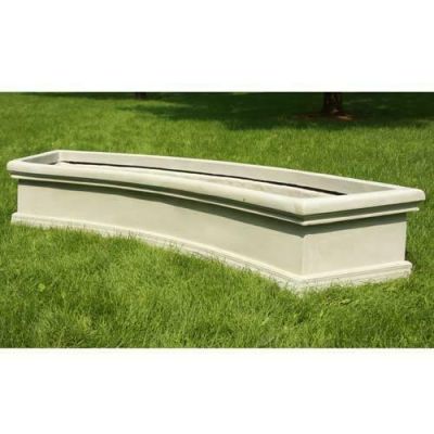 Waldorf Curved Planter 10 in. - Fiber Stone Resin - Outdoor Statue -  - FS8754