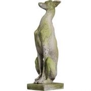 Whippet Dog On Base 30in. - Fiber Stone Resin - Indoor/Outdoor Statue