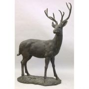White Tail Deer 64in. Fiber Stone Resin Indoor/Outdoor Garden Statue