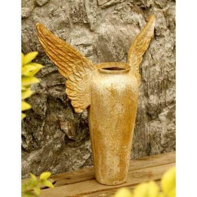 Winged Pot 26in. High - Fiber Stone Resin - Indoor/Outdoor Statue -  - FS8124