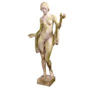 Woman w/Seashell - Fiber Stone Resin - Indoor/Outdoor Garden Statue