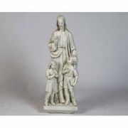 CHRIST WITH TWO CHILDREN 36" - Fiberglass Indoor/Outdoor Garden Statue