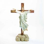 Risen Christ From Cross - Fiberglass Indoor/Outdoor Garden Statue