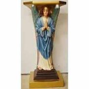 Devotion Angel Prayer Pedestal 38" Fiberglass Indoor/Outdoor Statue