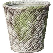 Nied Weave Basket 22 Fiber Stone Indoor/Outdoor Garden Statue