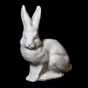Rabbit-Upright Ears 9 Fiberglass Indoor/Outdoor Garden Statue