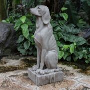 Watchful Dog Fiber Stone Indoor/Outdoor Garden Statue