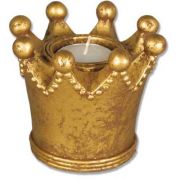 King Crown Candleholder 3.5H Fiberglass Indoor/Outdoor Garden Statue