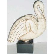 Swan From Carving 18 Fiberglass Indoor/Outdoor Garden Statue
