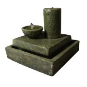 Iwa Tranquility Fountain Fiber Stone Indoor/Outdoor Garden Statue