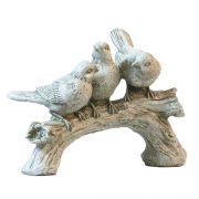 Three Singing Birds Fiberglass Indoor/Outdoor Garden Statue