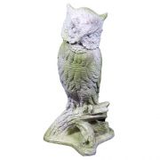 Professor Owl Fiber Stone Indoor/Outdoor Garden Statue