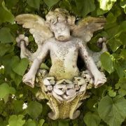 Angel Gliding Looking Right O Fiber Stone Indoor/Outdoor Garden Statue
