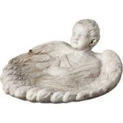 Angel Birdbath 22in. Wide Fiberglass Indoor/Outdoor Garden Statue