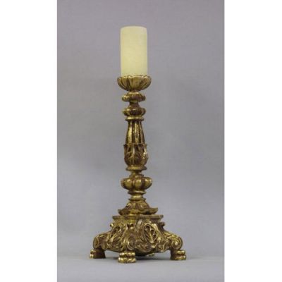 Baroque Candle Holder 20in. Fiberglass Indoor/Outdoor Garden -  - F4081