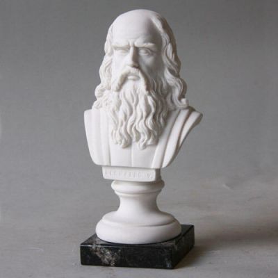 Bust Of Leonardo Da Vinci 7 Carrara Marble Garden Statuary -  - 220829