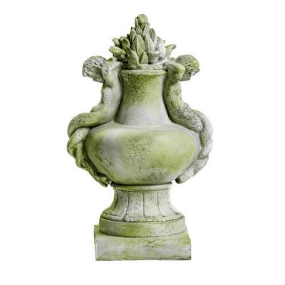 Cherub Siren Urn Fiber Stone Resin Indoor/Outdoor Statuary -  - FS00615
