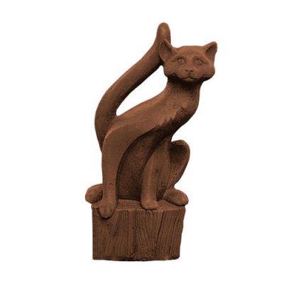 Curious Cat Fiber Stone Resin Indoor/Outdoor Statuary -  - FS8154NM