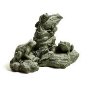 Frog Trio Fiber Stone Resin Indoor/Outdoor Statuary