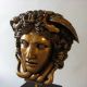 Medusa Head Gold On Base Fiberglass Indoor/Outdoor Statue -  - F7429BRG