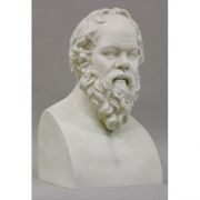 Socrates 21in. (Chest Up) Fiber Stone Resin Indoor/Outdoor Statuary