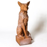 Alert Fox Fiber Stone Indoor/Outdoor Garden Statue