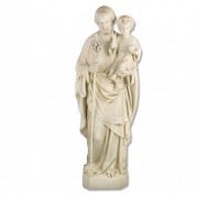 Saint Joseph with Child & Lily 65 Lightweight Fiberglass Resin Indoor/Outdoor Church Statuary Saint Joseph with Child & Lily 65 Lightweight Fiberglass Resin Indoor/Outdoor Church Statuary