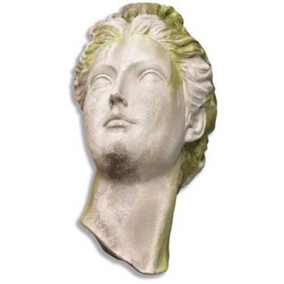 Greek Head Remnant 21in. - Fiber Stone Resin - Indoor/Outdoor Statue -  - FS7783
