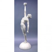 Deco Woman 35 Inch Fiberglass Resin Indoor/Outdoor Statue/Sculpture