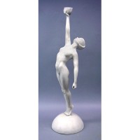 Deco Woman 35 Inch Fiberglass Resin Indoor/Outdoor Statue/Sculpture