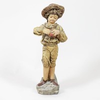 Peasant Boy 16in. - Fiberglass Resin - Indoor/Outdoor Garden Statue