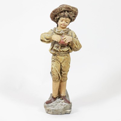 Peasant Boy 16in. - Fiberglass - Indoor/Outdoor Garden Statue -  - HT3851