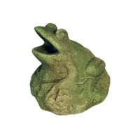 Croaking Frog 9in. - Fiberglass Resin - Indoor/Outdoor Garden Statue