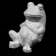 Laid Back Frog 7in. - Fiberglass Resin - Indoor/Outdoor Garden Statue