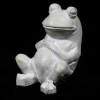 Laid Back Frog 7in. - Fiberglass Resin - Indoor/Outdoor Garden Statue